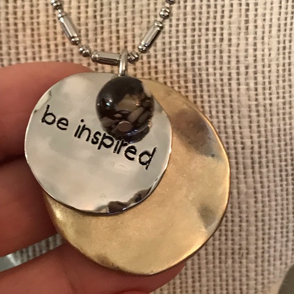 Chico's Jewelry - Chico’s Be Inspired Silver Gold Circles Necklace Chico's Jewelry - Chico’s Be Inspired Silver Gold Circles Necklace